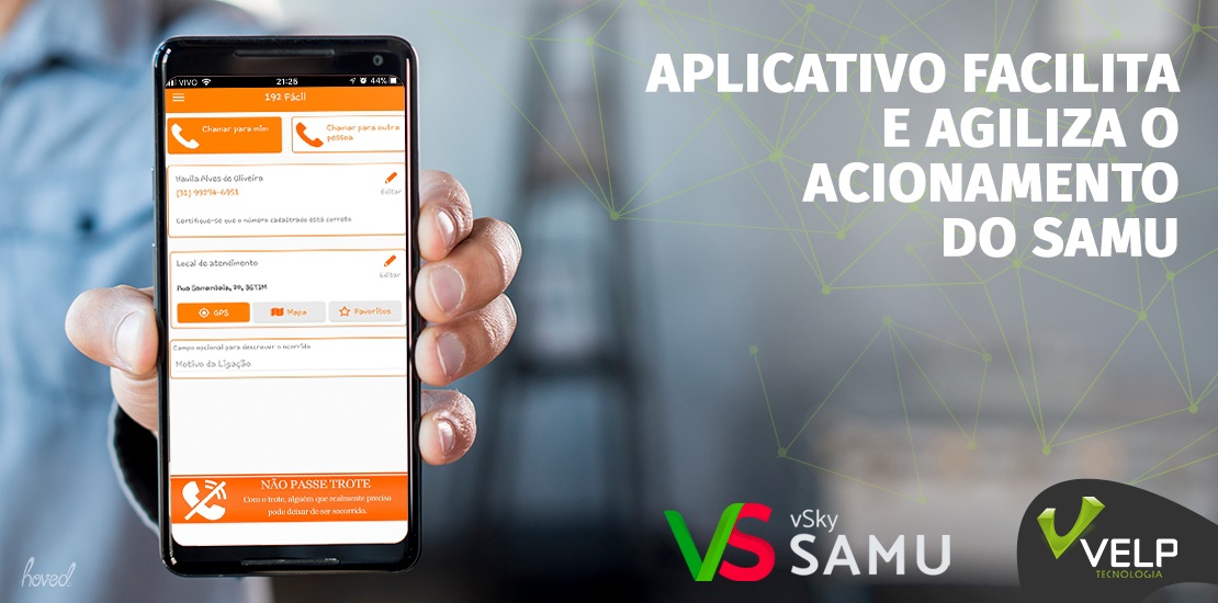Aplicativo facilita e agiliza o acionamento do Samu
